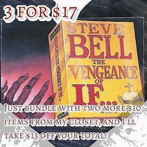 Vtg Book | The Vengeance of If by Steve Bell black and white cartoon collection